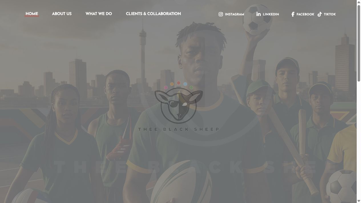Thee Black Sheep website screenshot