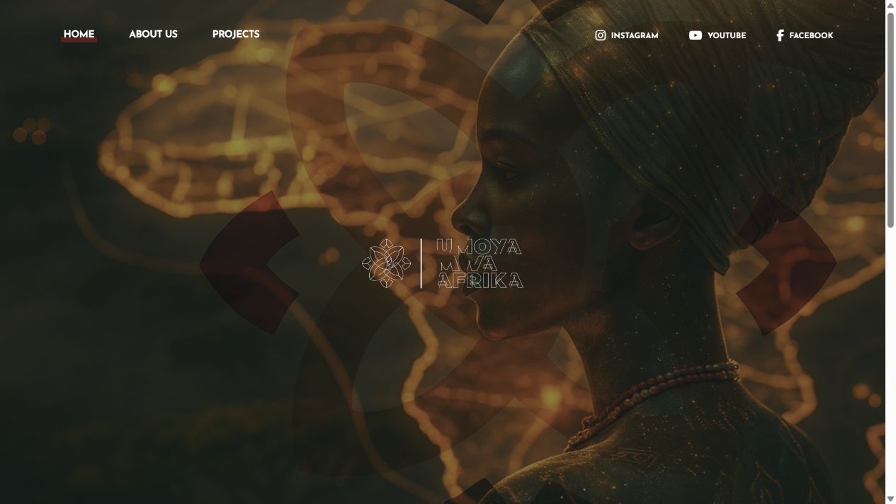 Umoya MwaAfrika website screenshot